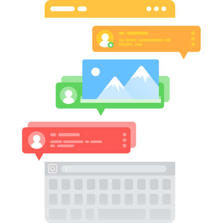 Online internet chat for communication vector iconのイラスト素材