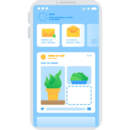 Share photo mobile phone social app icon vectorのイラスト素材