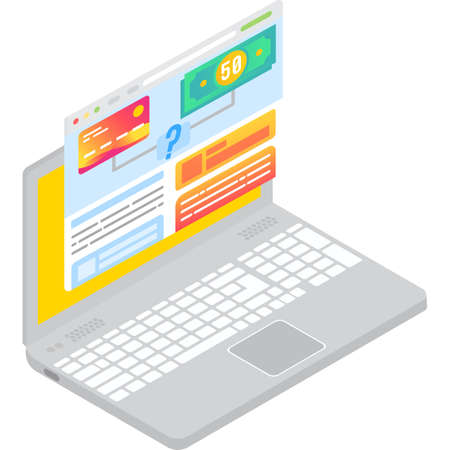 Payment method service 3d icon vector computerのイラスト素材