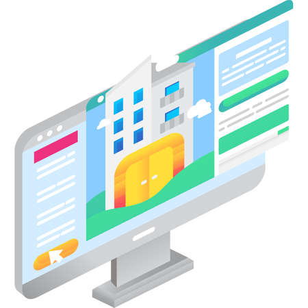 Search restaurant service 3d icon vector computerのイラスト素材