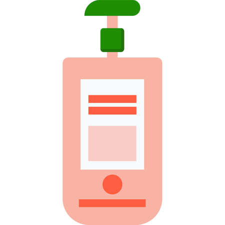 Liquid soap bottle icon vector isolated on whiteのイラスト素材