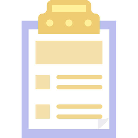 Checklist clipboard vector icon flat paper boardのイラスト素材