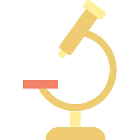 Microscope icon science lab equipment flat vectorのイラスト素材