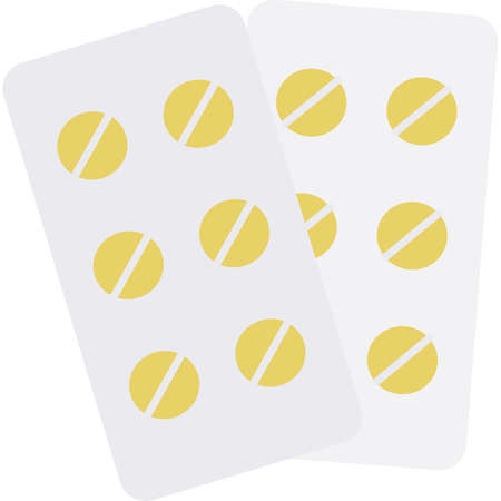 Pills blister icon tablet pack vector isolatedのイラスト素材