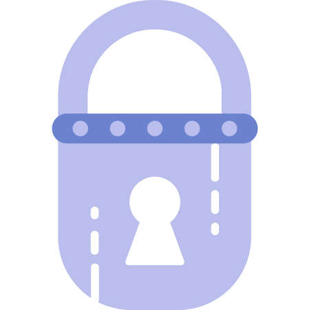 Lock icon vector secure private closed padlockのイラスト素材