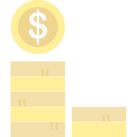 Financial chart business graph bar icon vectorのイラスト素材