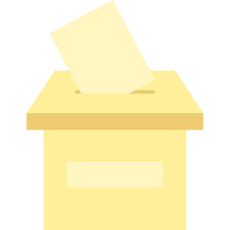 Vote box icon vector election poll paper cardのイラスト素材