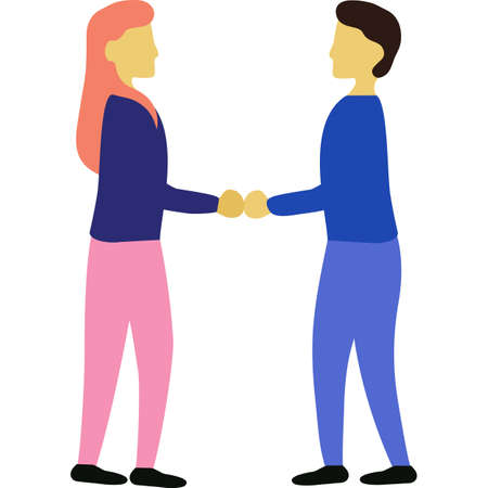 Man and woman love couple flat vector iconのイラスト素材