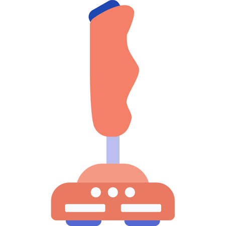 Joystick for video arcade game vector flat icon