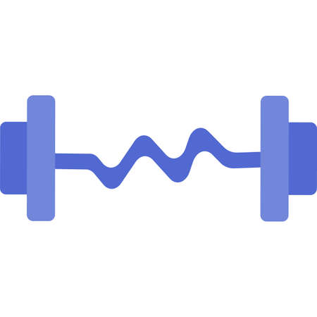 Barbell vector gym sport icon isolated on whiteのイラスト素材