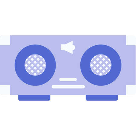 Audio speaker vector flat woofer icon isolatedのイラスト素材