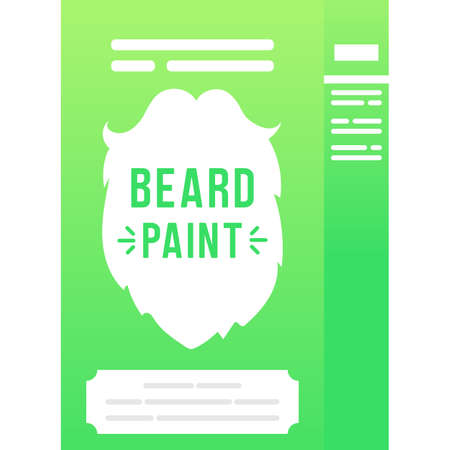 Beard paint color dye packaging vector iconのイラスト素材