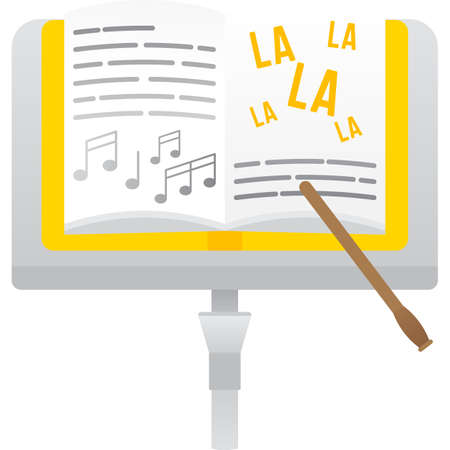 Music note stand vector flat icon isolatedのイラスト素材