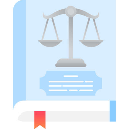 Law book icon justice rule vector isolatedのイラスト素材