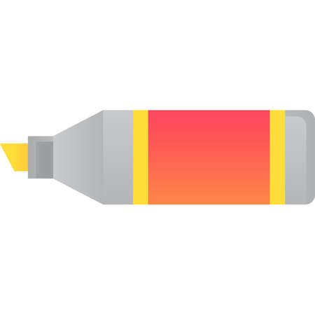 Color marker pen icon vector isolated on whiteのイラスト素材