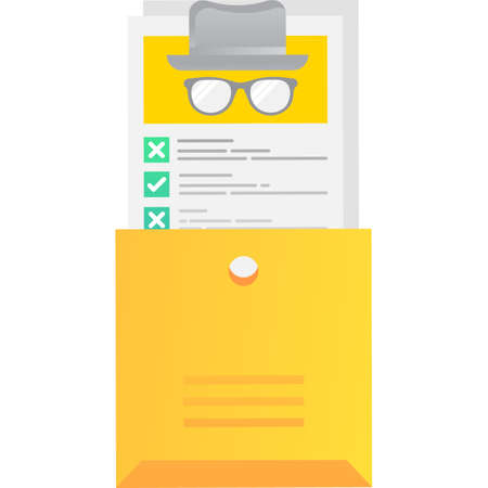 Paper document folder research report vector iconのイラスト素材