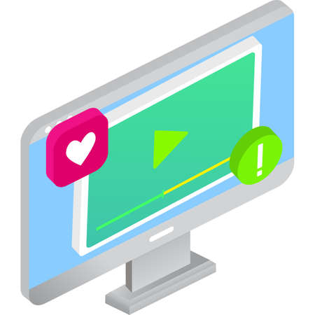 Site video web content vector icon isolatedのイラスト素材