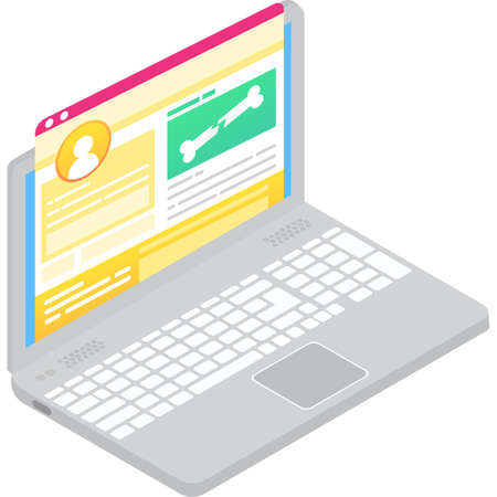 Medical history service icon 3d vector computerのイラスト素材