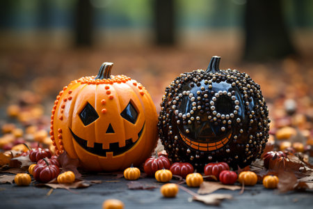 Halloween Pumpkin Candy Backgroundの素材