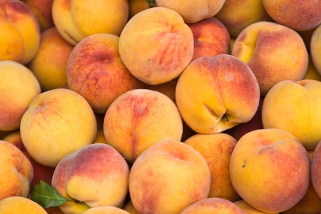 Sweet peaches on the market