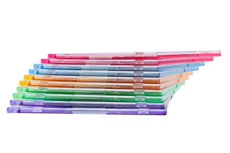 CD case in front of white background with clipping path