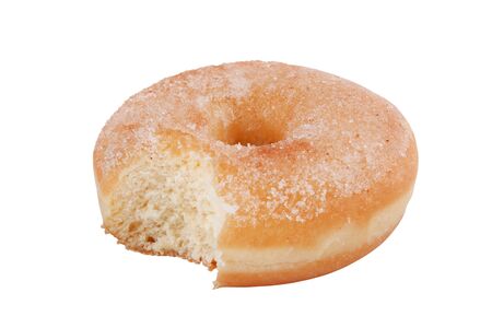 Doughnut with a bite taken out of itの写真素材