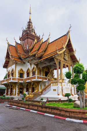 Wat Buppharam in the old Town of Chiang Mai, Thailandの写真素材