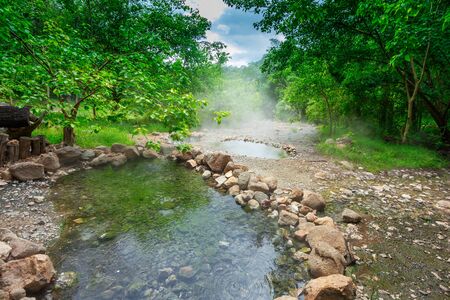 Hot Springs Tha Pai in Mae Hong Son; Thailandの写真素材
