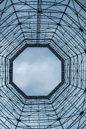 View from the inside of a cooling tower (chimney cooler in coal mining)