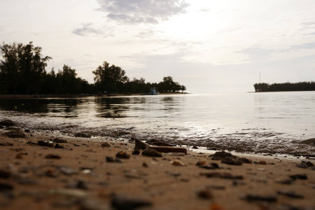 Sunset at the beachの写真素材