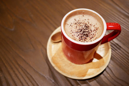 Hot Chocolate red cupの写真素材