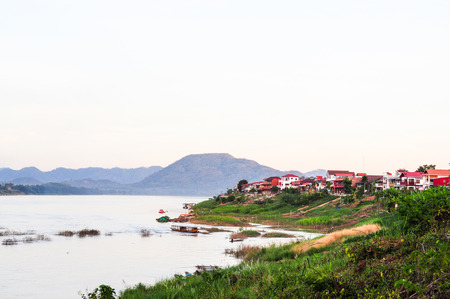 The river view the Chiangkan at Khong river in thailand.の写真素材