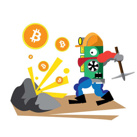 power of bitcoinのイラスト素材