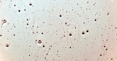 White transparent texture with pink bubbles. Closeupの写真素材