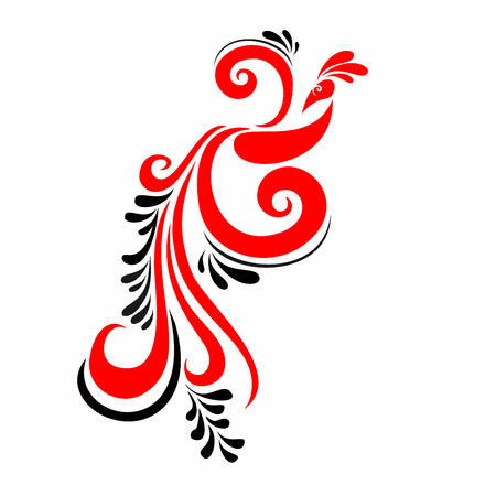 Red and black painting. Slavic ornament. Pattern for textures. Folk pattern. Vector texture.のイラスト素材