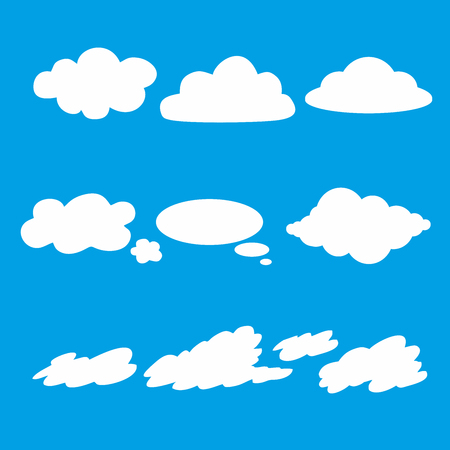 Vector illustration set of clouds collectionのイラスト素材