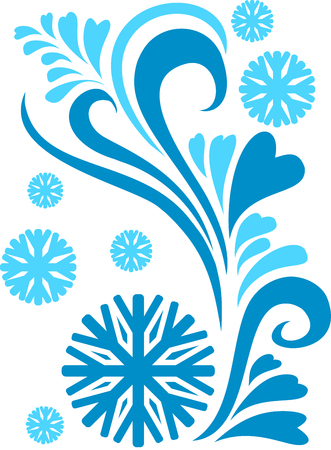 A set of Christmas patterns from vintage ornaments and snowflakesのイラスト素材