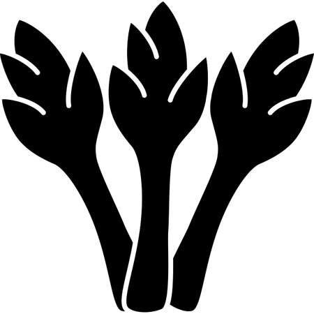 Asparagus Glyph Icon Vegetable Vectorのイラスト素材