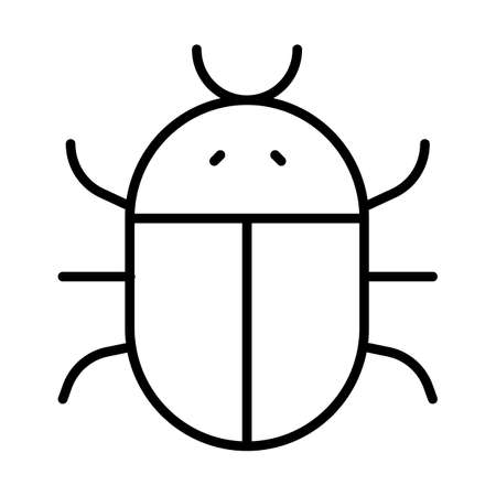 Ladybug Outline Icon Animal Vectorのイラスト素材