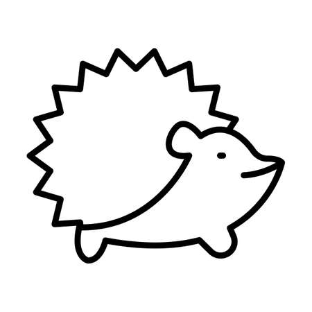 Hedgehog Outline Icon Animal Vectorのイラスト素材