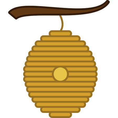 Beehive Bee Filled Outline Icon Vectorのイラスト素材