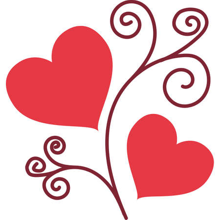 Floral Heart Filled Icon Vectorのイラスト素材