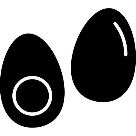 Egg Glyph Icon Food Vectorのイラスト素材
