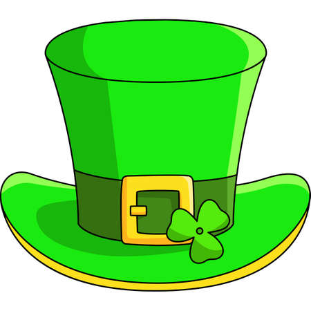 St. Patricks Day Leprechaun Hat Cartoon Clipartのイラスト素材