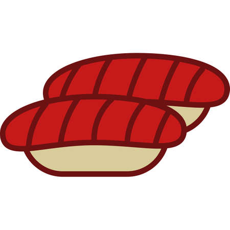 Sushi Filled Outline Icon Vectorのイラスト素材