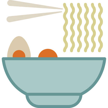 Ramen Filled Outline Icon Vectorのイラスト素材