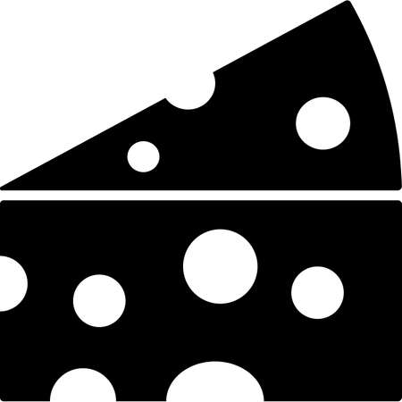 Cheese Glyph Icon Food Vectorのイラスト素材