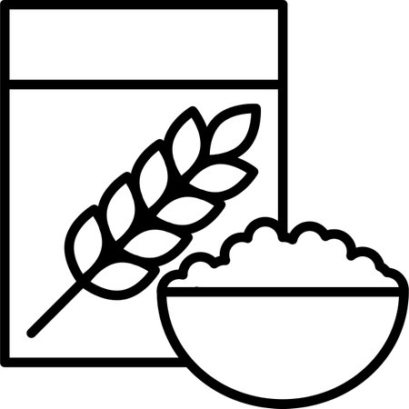 Cereal Food Outline Icon Food Vectorのイラスト素材
