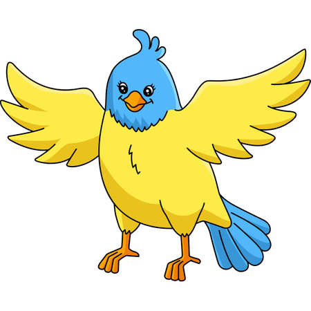 Bird Cartoon Colored Clipart Illustrationのイラスト素材