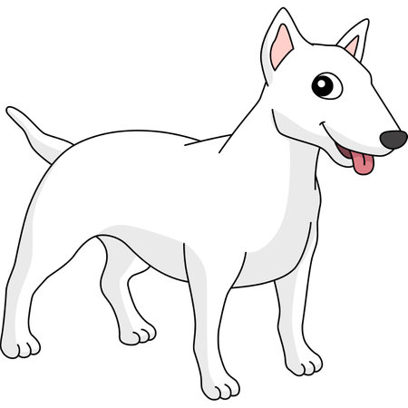 American Pit Bull Terrier Dog Cartoon Clipartのイラスト素材
